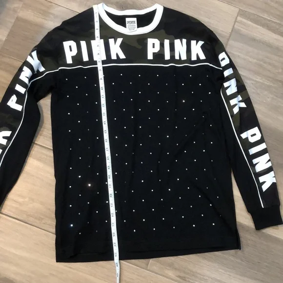 vS Pink Camo bling long sleeve - Picture 5 of 6